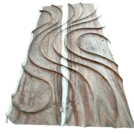 One-of-a-kind Unique Solid Suar Wood Slab with Dramatic Grain for Luxury Furniture