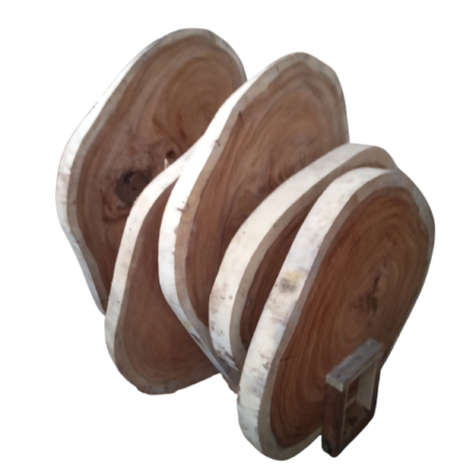 Massive Single Piece Whole Log Suar Wood Slab for Luxury Dining Table Top