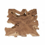 top view teak root coffee table rectangular design natural finish unique grain pattern handcrafted luxury wood table