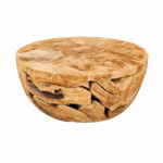 Bavara bowl-shaped teak root coffee table