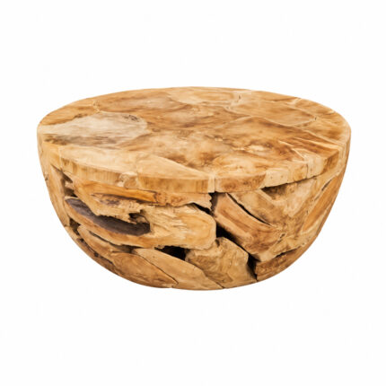Bavara bowl-shaped teak root coffee table