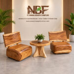 Organic Grain suar wood lounge set in NBF studio