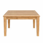 Raden Solid Teak Square Coffee Table with Slatted Tabletop