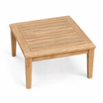 Raden Teak Coffee Table with Square Slatted Teak Tabletop Gambar 4 – Lifestyle outdoor