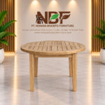 Rania Solid Teak Round Coffee Table in NBF Studio