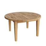 Rania Teak Round Outdoor Coffee Table with Patio Chairs