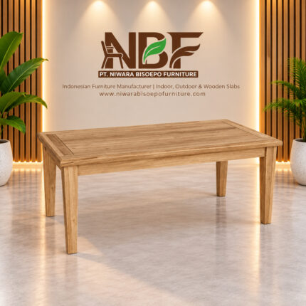Romo Teak Rectangular Slatted Coffee Table in NBF Furniture Studio