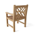 Safina Teak Lattice Outdoor Dining Chair with Solid Teak Frame