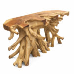 Aditya natural teak root console table handcrafted in Jepara Indonesia