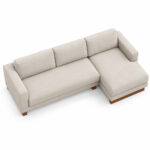 Top view of Aruna L-shaped sectional sofa showing seating configuration