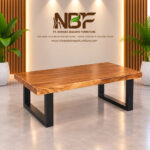 Woodcrest Rectangular Suar Wood Coffee Table NBF Studio